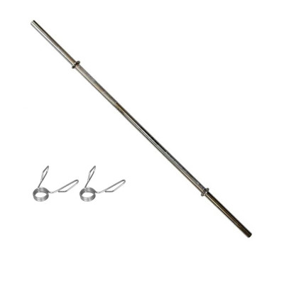 تصویر میله هالتر استیل ۱۲۰ سانتی‌متر وزن ۱۲ کیلوگرم 