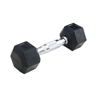 دمبل 6 ضلعی مشکی 20 کیلویی POWERGYM (بسته 2 عددی)