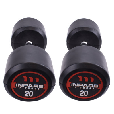 دمبل گرد وزن 20 کیلوگرم INPARS (بسته دو عددی)