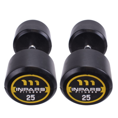 دمبل گرد وزن 25 کیلوگرم INPARS (بسته دو عددی)
