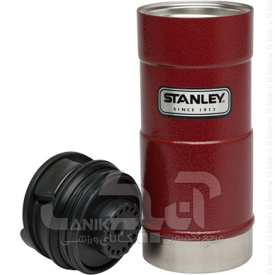 ماگ دگمه دار 350 میلی لیتر Stanley مدل One Handed Vacuum Mug Hammertone Red